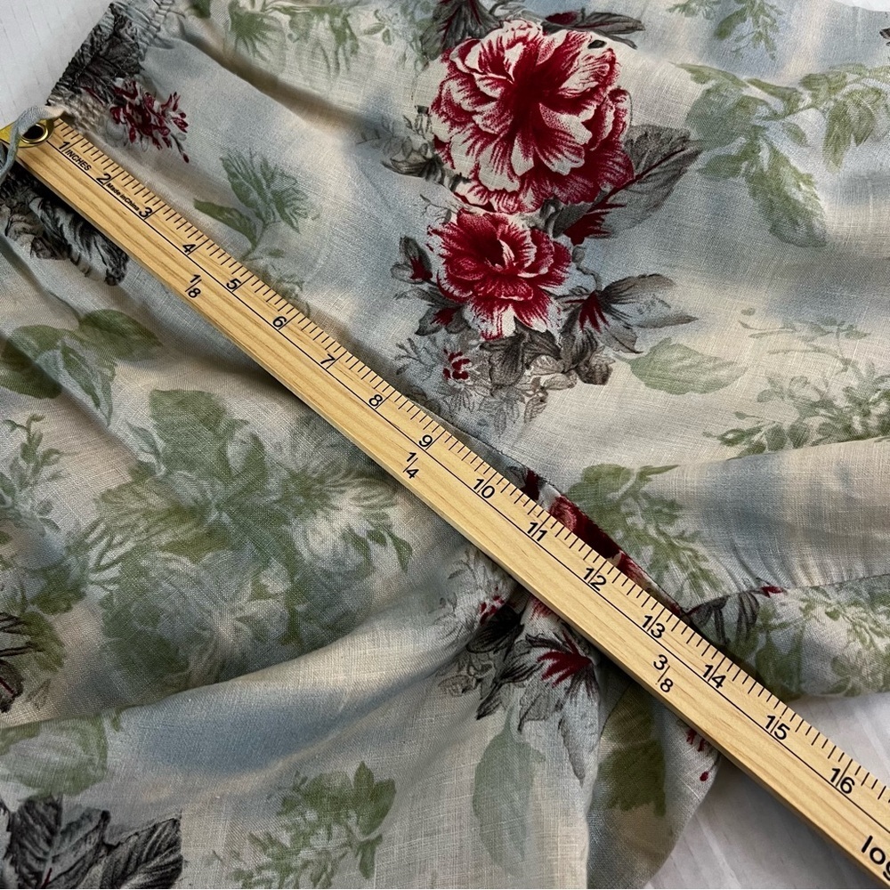 Vintage David Dart 100% Linen Floral Tropical Resortwear Pant Set Large - Picture 15 of 16